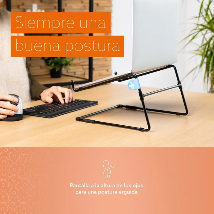 R go tools RGOSC020BL Soporte para Portátil de Acero Negro