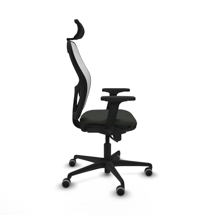 PIQUERAS Y CRESPO Silla de oficina Jorquera con mecanismo Sincro, Tela Negra y Malla Blanca PIQUERAS Y CRESPO Silla de oficina Jorquera con mecanismo Sincro, Tela Negra y Malla Blanca