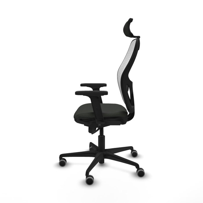 PIQUERAS Y CRESPO Silla de oficina Jorquera con mecanismo Sincro, Tela Negra y Malla Blanca PIQUERAS Y CRESPO Silla de oficina Jorquera con mecanismo Sincro, Tela Negra y Malla Blanca