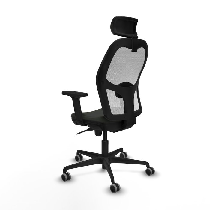 PIQUERAS Y CRESPO Silla de oficina Jorquera con mecanismo Sincro, Tela Negra y Malla Blanca PIQUERAS Y CRESPO Silla de oficina Jorquera con mecanismo Sincro, Tela Negra y Malla Blanca