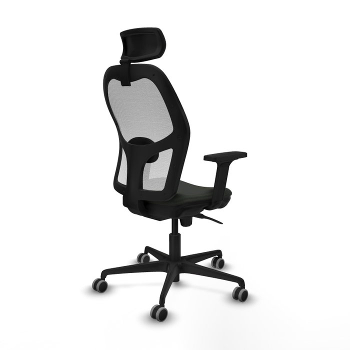 PIQUERAS Y CRESPO Silla de oficina Jorquera con mecanismo Sincro, Tela Negra y Malla Blanca PIQUERAS Y CRESPO Silla de oficina Jorquera con mecanismo Sincro, Tela Negra y Malla Blanca
