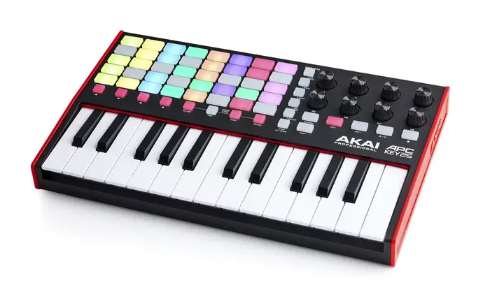 AKAI PRO Teclado Controlador Key25 Mkii para Ableton Live con 25 Miniteclas Sensibles a la Velocidad y Almohadillas RGB