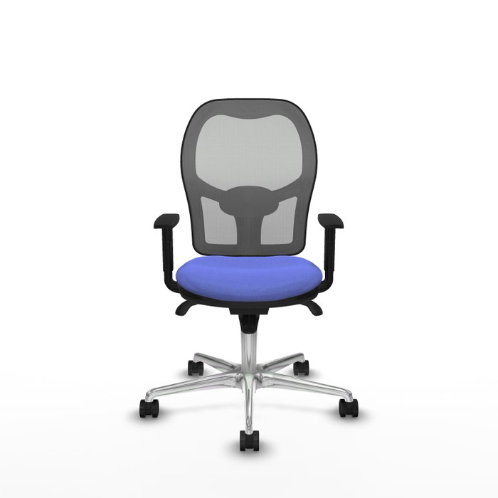 PIQUERAS Y CRESPO Silla de oficina Jorquera con mecanismo Sincro, Azul claro y Gris