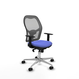 PIQUERAS Y CRESPO Silla de oficina Jorquera con mecanismo Sincro, Azul claro y Gris