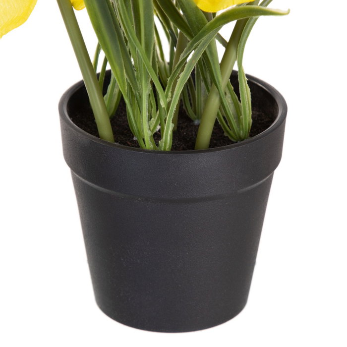 Planta 3/M Blanco-Amarillo Artificial 19 X 16 X 21 cm (Set de 6)