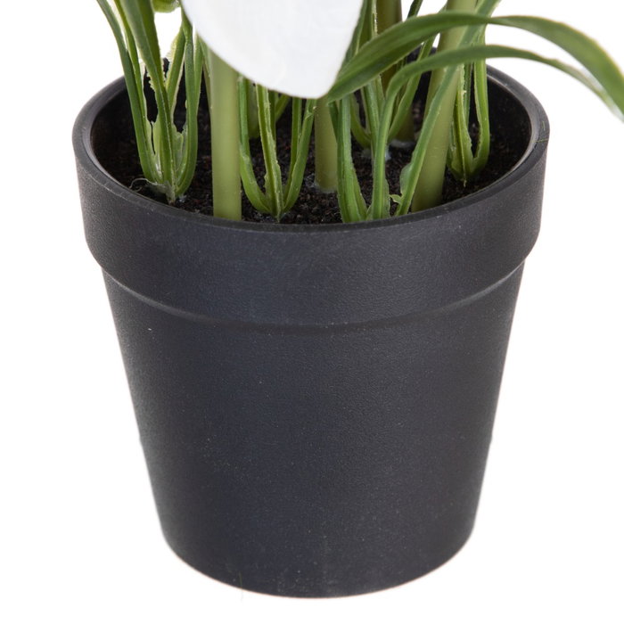 Planta 3/M Blanco-Amarillo Artificial 19 X 16 X 21 cm (Set de 6)