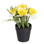 Planta 3/M Blanco-Amarillo Artificial 19 X 16 X 21 cm (Set de 6)