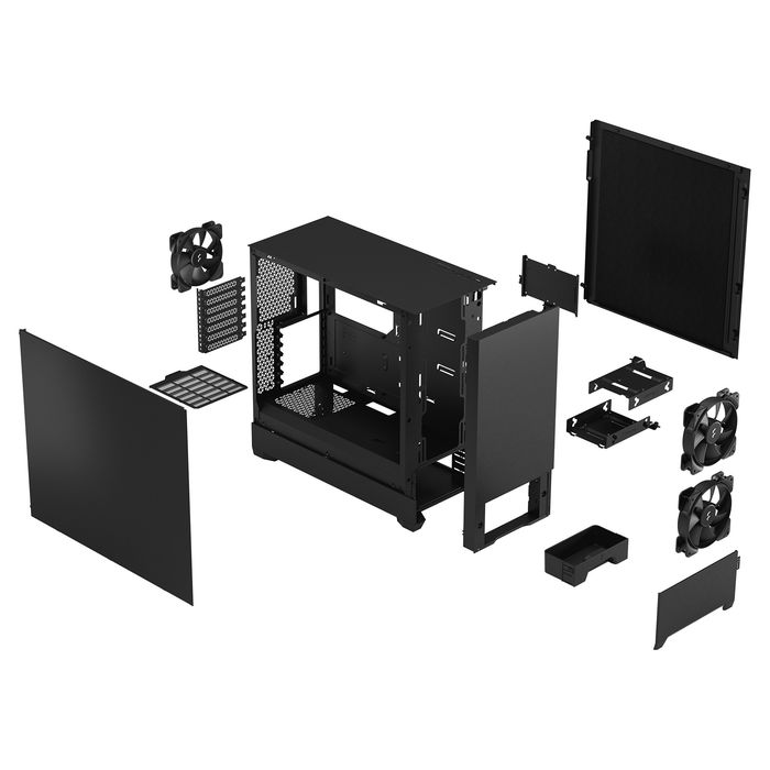 Fractal Design Pop Silent Caja Torre PC Negro ATX micro ATX Mini-ITX Acero con Filtro Anti-polvo y Gestión de Cables para Componentes de Alta Gama