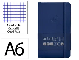 Antartik Cuaderno A6 Tapa Blanda Cuadriculado Azul Marino 100 Hojas 80 gr FSC