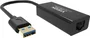 Vision TC-USBETH/BL Adaptador USB a Ethernet Fast Ethernet 10/100/1000 Mbps, Negro, Chip Realtek, Compatible con Mac y Windows