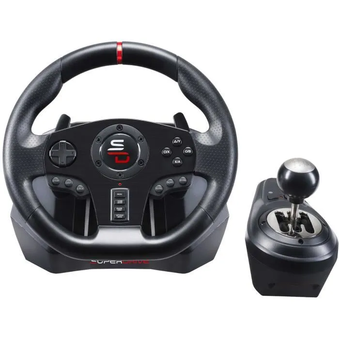 Subsonic Volante de Carreras GS850-X con Cambio Manual, 3 Pedales y Levas para PS4 / Xbox