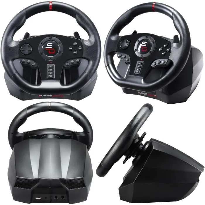Subsonic Volante de Carreras GS850-X con Cambio Manual, 3 Pedales y Levas para PS4 / Xbox