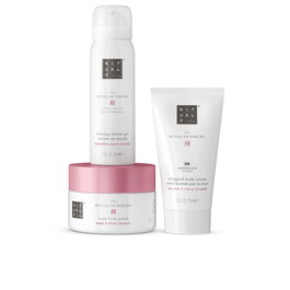 Rituals The Ritual of Sakura Trial Set 3 piezas - Gel de Ducha, Crema y Exfoliante Corporal con Extractos de Flor de Cerezo y Leche de Arroz