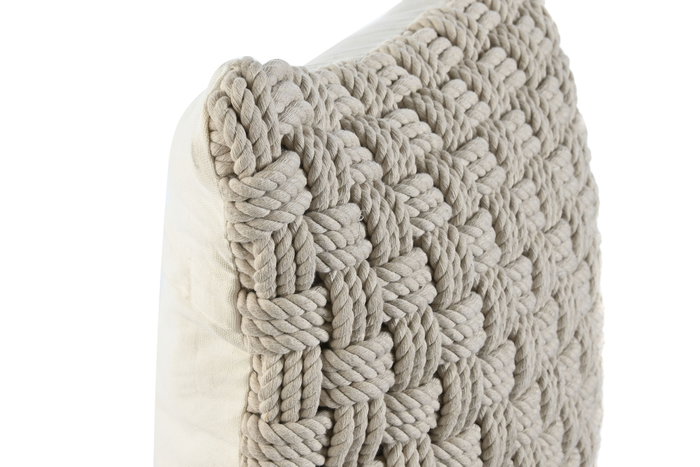 DKD Home Decor Cojín de Algodón con Bordado a Mano 45x45 cm