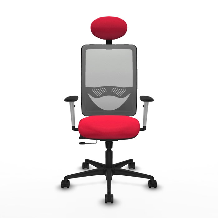 PIQUERAS Y CRESPO Silla de oficina Zulema Rojo/Gris con mecanismo Sincro/Traslack PIQUERAS Y CRESPO Silla de oficina Zulema Rojo/Gris con mecanismo Sincro/Traslack