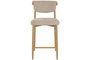 DKD Home Decor Taburete de Metal y Poliéster Natural/Beige