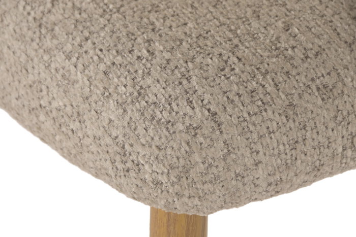 DKD Home Decor Taburete de Metal y Poliéster Natural/Beige