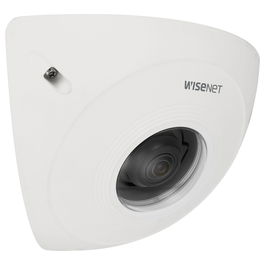 Hanwha Techwin TNV-8011C Cámara IP de Seguridad Exterior 5MP, Ángulo 174º, WDR, IP66, PoE, Montaje Techo/Pared, Color Blanco