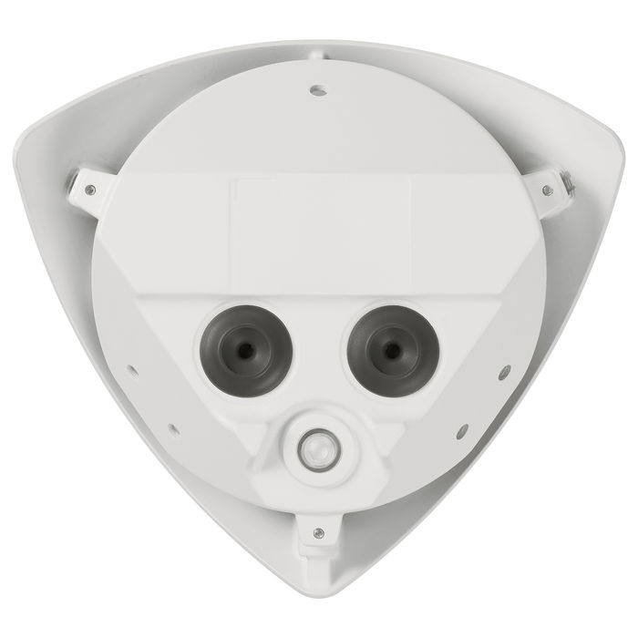 Hanwha Techwin TNV-8011C Cámara IP de Seguridad Exterior 5MP, Ángulo 174º, WDR, IP66, PoE, Montaje Techo/Pared, Color Blanco