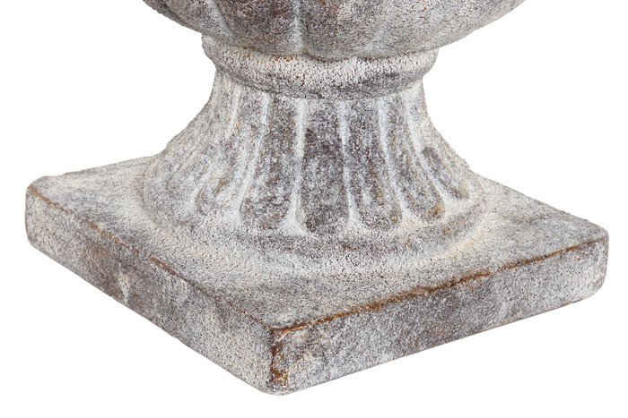 DKD Home Decor Macetero de Fibra de Vidrio Envejecido Gris 32x32x37 cm