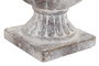 DKD Home Decor Macetero de Fibra de Vidrio Envejecido Gris 32x32x37 cm