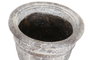 DKD Home Decor Macetero de Fibra de Vidrio Envejecido Gris 32x32x37 cm