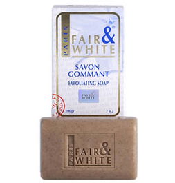 Fair And White Savon Gommant Jabón Exfoliante 200gr, Acelera la Eliminación de Células Muertas, Deja la Piel Suave y Radiante