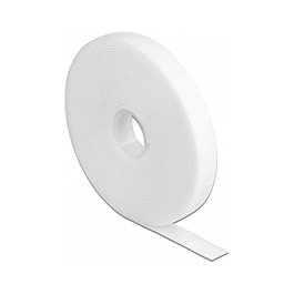 DeLOCK Cinta de gancho y bucle en rollo L 5 m x AN 13 mm blanco