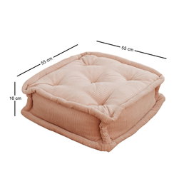 Atelier Del Sofa Cojín de Terciopelo Rosa Lujoso 55x55x16 cm, Suave y Elegante para Decoración del Hogar