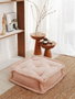 Atelier Del Sofa Cojín de Terciopelo Rosa Lujoso 55x55x16 cm, Suave y Elegante para Decoración del Hogar