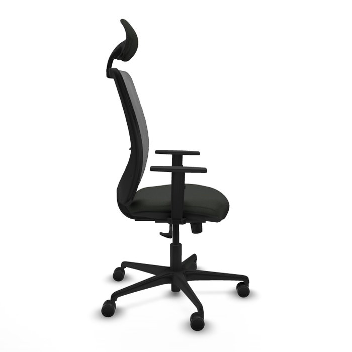 PIQUERAS Y CRESPO Silla de oficina Zulema con mecanismo Sincro, Gris y Negro