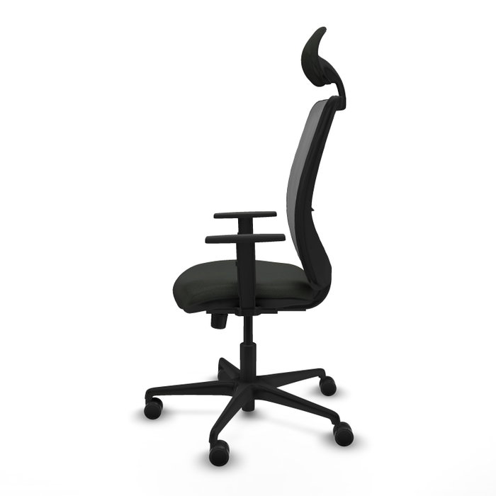 PIQUERAS Y CRESPO Silla de oficina Zulema con mecanismo Sincro, Gris y Negro