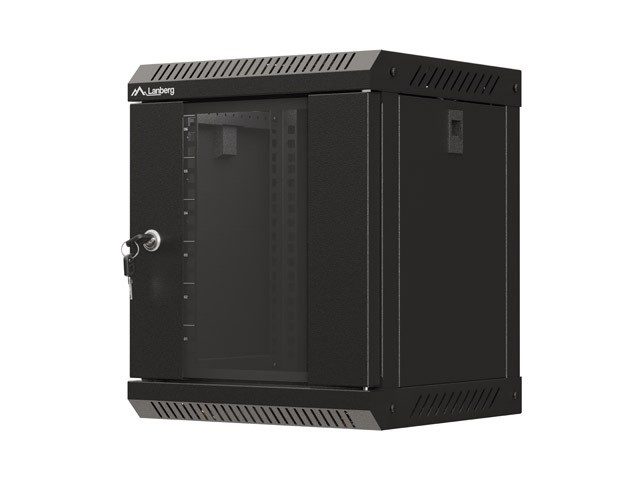 LANBERG Armario Rack 10 pulgadas 6U Negro con Puerta de Cristal LANBERG Armario Rack 10 pulgadas 6U Negro con Puerta de Cristal