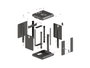 LANBERG Armario Rack 10 pulgadas 6U Negro con Puerta de Cristal