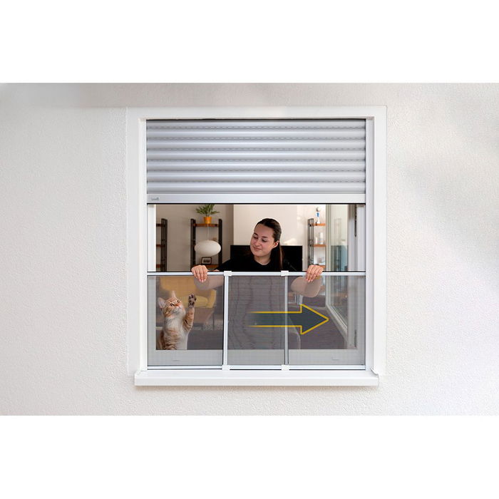 Schellenberg Mosquitera con marco extensible, malla aluminio, blanco, 75-142 x 50 cm Schellenberg Mosquitera con marco extensible, malla aluminio, blanco, 75-142 x 50 cm