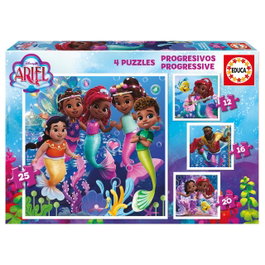 EDUCA Puzzles Progresivos Ariel 12-16-20-25 piezas