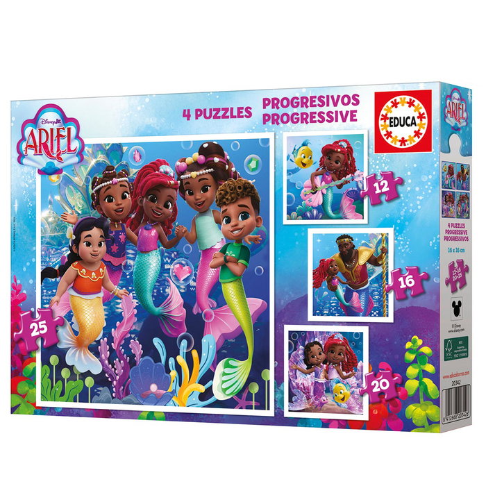 Educa Puzzles Progresivos Ariel (12, 16, 20 y 25 piezas) de Disney Educa Puzzles Progresivos Ariel (12, 16, 20 y 25 piezas) de Disney