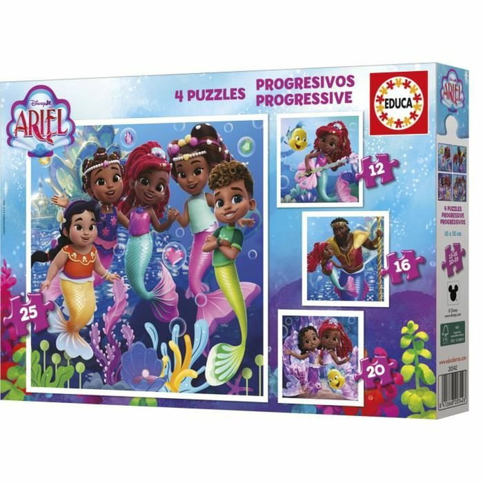 Educa Puzzles Progresivos Ariel (12, 16, 20 y 25 piezas) de Disney Educa Puzzles Progresivos Ariel (12, 16, 20 y 25 piezas) de Disney
