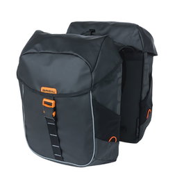 Basil Alforjas Miles Tarpaulin 34L Negro/Naranja