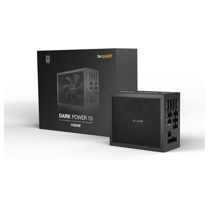 Be Quiet! Dark Power 13 Fuente de Alimentación ATX 1000W 80 PLUS Titanium, 93.3% de Eficiencia, Totalmente Modular, Silenciosa, 13.5 cm Ventilador, Negro