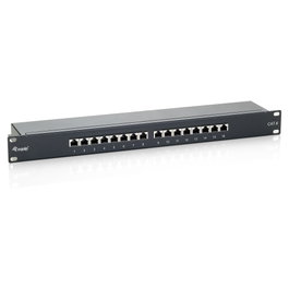 EQUIP Patchpanel 16x RJ45 Cat6 19 Pulgadas FTP 1HE Negro