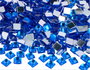 Innspiro Gemas decorativas acrílicas cuadrado azul 8x8mm (2000u. aprox.)