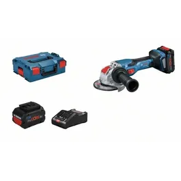 Bosch Professional Amoladora GWX 18V-15 C Kit con 2 Baterías 5.5Ah ProCORE18V, Cargador GAL 1880 CV y L-Boxx