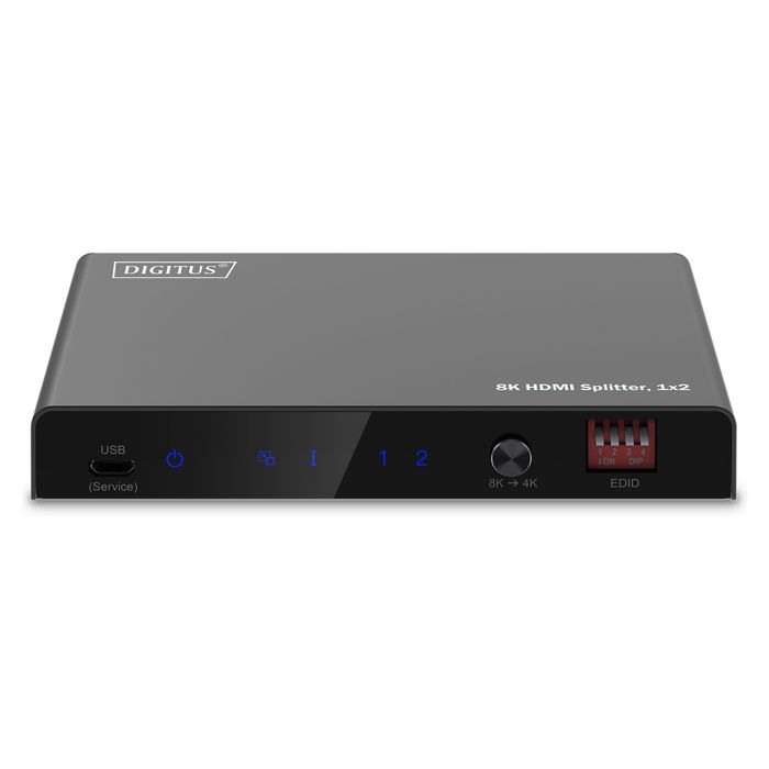 Digitus Switch HDMI 1x2 8K/60Hz Negro Metal 7680 x 4320 Pixeles