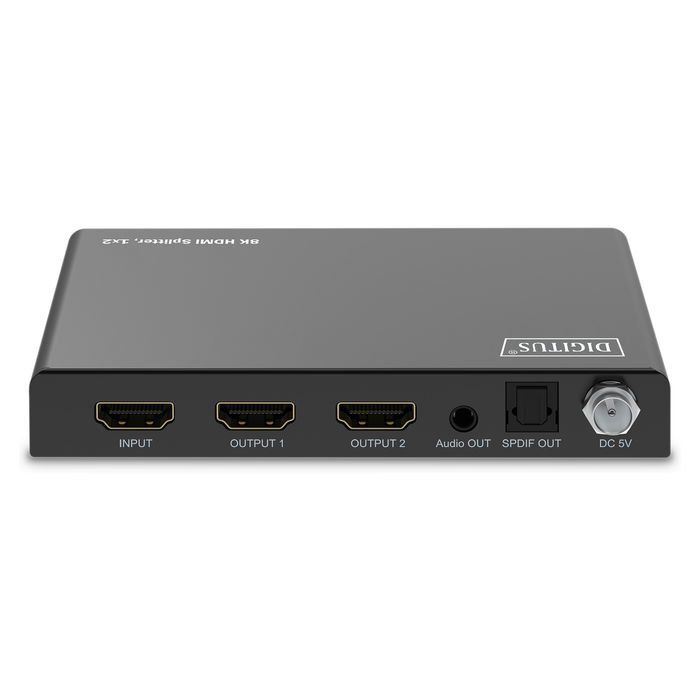 Digitus Switch HDMI 1x2 8K/60Hz Negro Metal 7680 x 4320 Pixeles