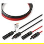 Digitus Cable Solar Extensión de 1 m, 6 mm², Conector MC4 (Mach-Hemb), 1500 V DC, Resistente a UV y Clima, Incluye 2 Cables (Negro y Rojo)