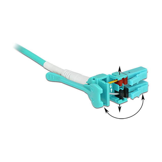 DeLOCK Cable de fibra óptica LC > LC Multimode OM3 Uniboot 10 m Azul