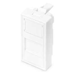 DIGITUS Adaptador Keystone 1 puerto blanco 22,5x45mm