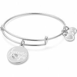 Alex And Ani Pulsera ILOVEYOU Gris