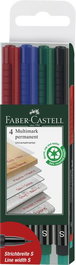 Rotulador Permanente Faber-Castell Multimark S Bolsa De 4